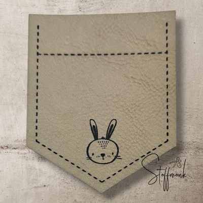 BIG Taschen-Label - "Hase" -  Höhe ca. 8 cm - Kunstleder ++ Farbauswahl ++